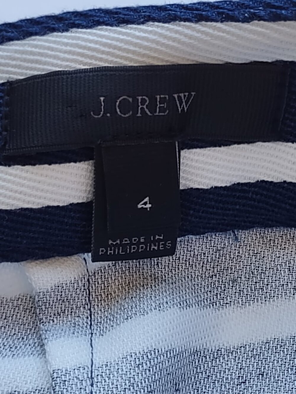J. Crew Nautical Stripe Sailor Pant Size 4 Wide Leg Coastal Beach Resort - Picture 10 of 12